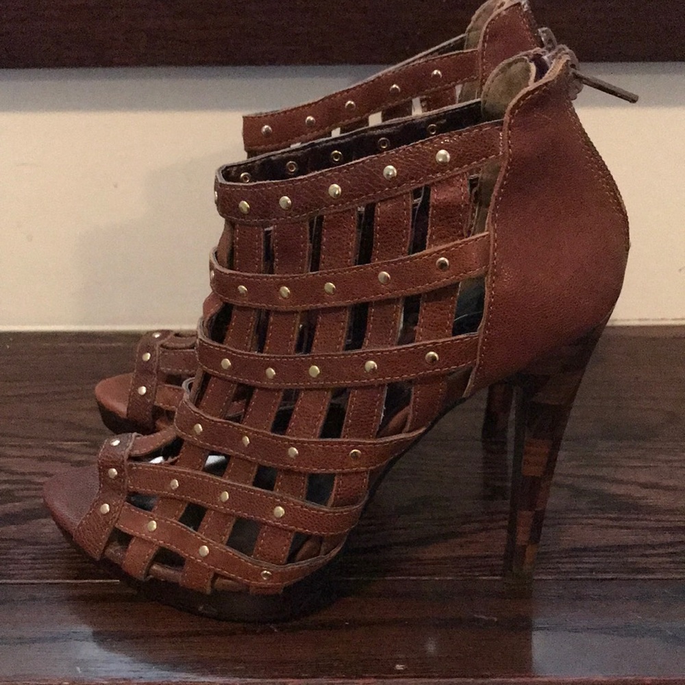 👠 Baby Phat Gorgeous Brown Studded Heels WH05